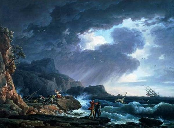 Claude-joseph Vernet Claude Joseph - A Seastorm oil painting image